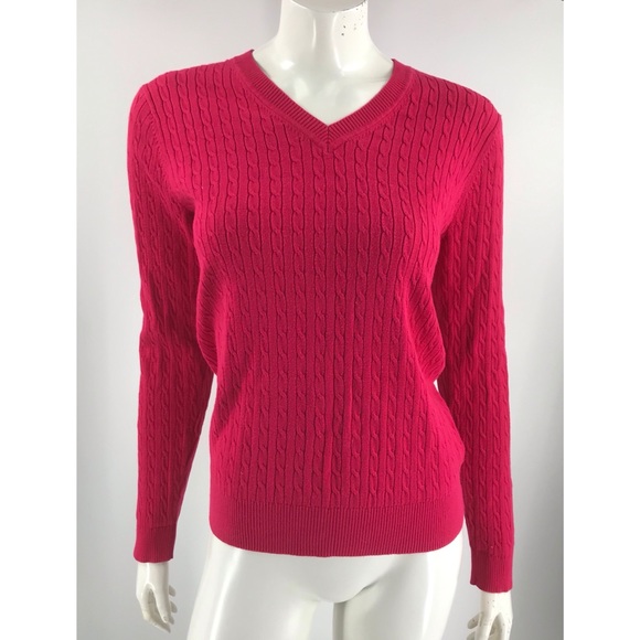 Tommy Hilfiger Sweaters - Tommy Hilfiger Red Cable Knit Sweater